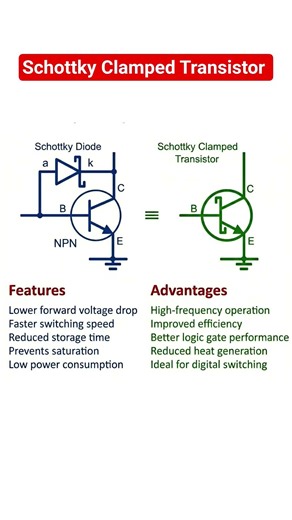 Schottky clamped transistor - Schottky diode with bjt transistor
