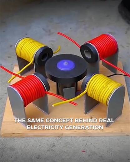 119K views · 2K reactions | Magnet and Coil Produce Electricity. #ScienceExperiment #DIYGenerator | Bazmechanic | Facebook