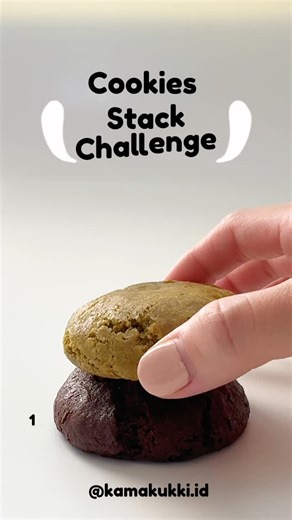 Cookies stack challenge 🍪 Berapa kamakukki yang bisa kamu susun? 🫣 Tag kita yaa yang bisa lebih banyak dari Minkki ✌🏻 | Gluten Free Bakes Indonesia - Kama Bakery