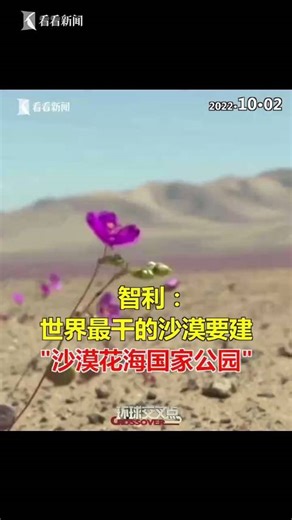 智利：世界最干的沙漠要建 “沙漠花海国家公园”