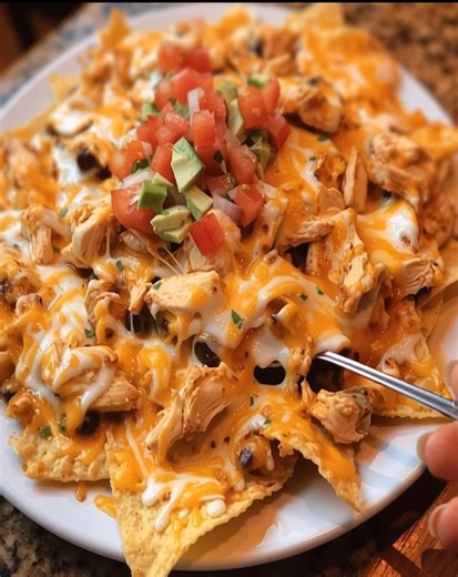 Best Creamy Chicken Nachos Recipe Ingredients: 2 cups cooked and shredded chicken breasts 1 large bag tortilla chips 1½ cups shredded cheddar cheese 1 cup Monterey Jack or mozzarella cheese FuII Recıpe in Fırsτ Coʍmеոτ 👇 Enjoy ❤️👇 | Fen Recipes