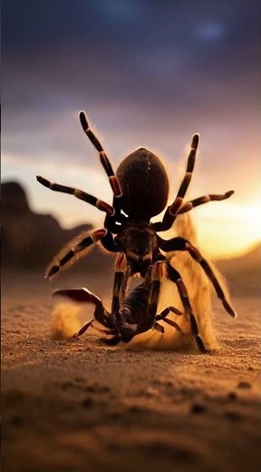 🦂 Scorpion vs Tarantula – The Most Terrifying Desert Battle! #scorpion #gecko #wildlife