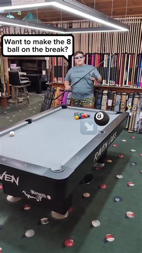 Braxton Powers on Instagram: "How to make the 8 Ball on the break! 🎱🤑😎 #8ball #billiards #pool #tutorial #tips"