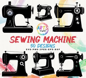 Sewing Machine Clipart Bundle, Cricut Silhouette Vector (digital Download) - Etsy