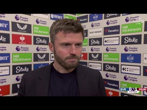 Michael Carrick Goes Crazy Post Match Interview 🔥| Everton vs Man United 0-1