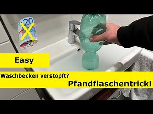 How to clean a clogged drain – a brilliant trick using deposit bottles!