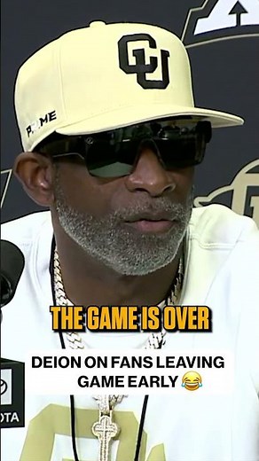 Deion on Buffs fans leaving game early 😂 #football #colorado #buffaloes #fans