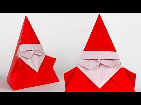 Origami Pyramid Santa - Easy Origami Christmas Santa Tutorial