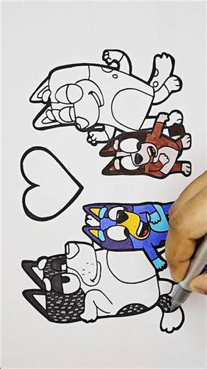 bluey Drawing and Coloring, 132 #coloring #drawing #blueydrawing #bluey #blueycoloring