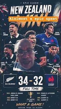 🇳🇿 New Zealand Stun France 34-32! Epic Rugby Victory! | Match Highlights