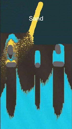 Sand vs Water vs Oil: Viscosity Showdown! Amazing Particle Physics! #simulation #physics #viscosity