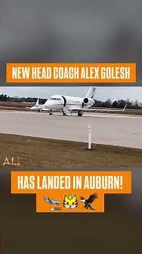 New head football coach Alex Golesh’s plane has landed in Auburn! #wareagle #wde #auburnfootball