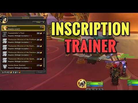 Silvermoon City Inscription Trainer Location (WoW Midnight)