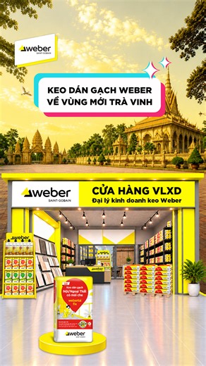 🎉 TRÀ VINH - ĐIỂM HẸN TIẾP THEO CỦA HÀNH TRÌNH “VỀ VÙNG MỚI”Hành trình mở rộng của Weber lại có thêm một dấu mốc mới khi chính thức kết nối cùng thị trường Trà Vinh. 💛🤝 Với mỗi thị trường mới, điều Weber hướng đến không chỉ là mở rộng độ phủ mà còn là xây dựng những kết nối lâu dài, để các đối tác địa phương luôn có thêm sự hỗ trợ trong quá trình kinh doanh và phục vụ khách hàng.📞 Hotline: 1800-1218🤝 Kết nối cùng Weber: https://qrco.de/webervn#Weber #keoWEBER #keoepoxy #keocharon #Keodangac