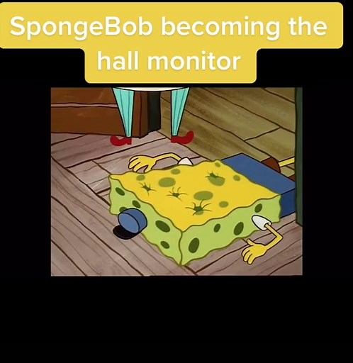SpongeBob becoming the hall monitor in Driving school