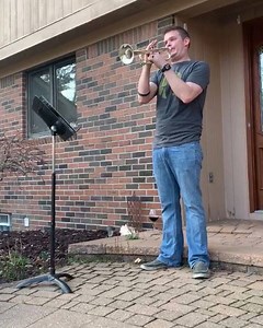 DSO Principal Trumpet Hunter Eberly plays "Star Wars (Main Title)" for today's #playonyourporch: "We have a lot of kids in our neighborhood, and Star Wars is my 5-year-olds' current obsession, so I figured this would be an appropriate song to play! It was awesome to hear how the sound reverberated through the neighborhood! I usually practice in the basement so that I don't disturb the neighbors, so this was a fun way to get out there." Play on your porch with us every day at 6PM ET! Just tag us 