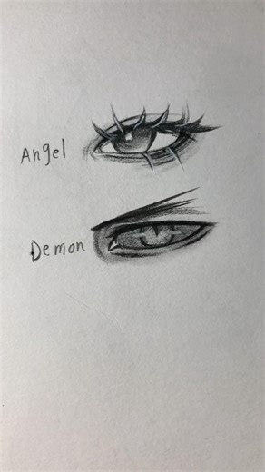 Angel&demon eyes drawing ✨#art #howtodraw #tutorial #drawing
