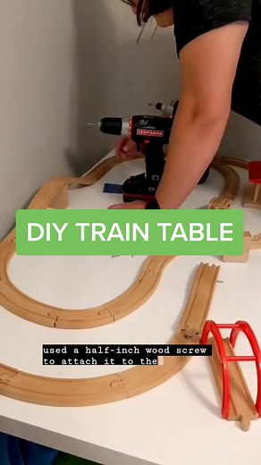 DIY Train Table for Toddler Playtime