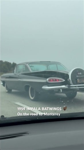 Spotted a '59 Impala Cruising to Monterey Car Week! 🚘 ⁠#1959Impala #CarWeek #ClassicCars #cars