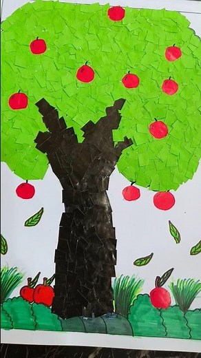 Creating an Apple Tree Mosaic | Step-by-Step Tutorial 🍎🌳