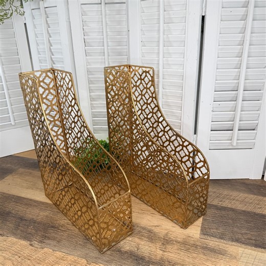 Set of 2 Metal Mail File Magazine Desk Organizer File - Etsy