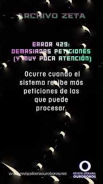 POÉTICAS DEL ERROR _El Error 429 .