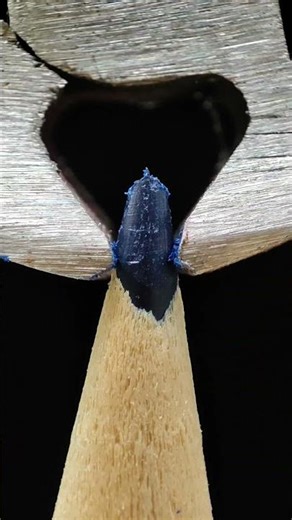 Blue Pencil Exposes Its Core When Threatened By Pliers