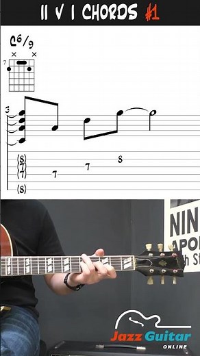 Jazz Guitar Chords - ii V I VI Progression Comping Example 1