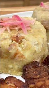 Mofongo 🇵🇷 de Guineo Verde #receta #cocinaconsabor ‪@SabrosoSabroso‬