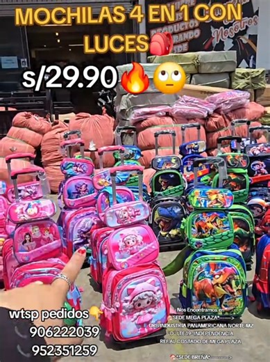 Mochilas 4 en 1 con Luces para Todos