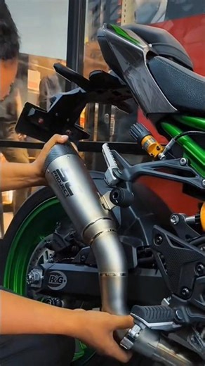 installation of Sc project in z900 👀😱 #short #shorts #ytshort #rider