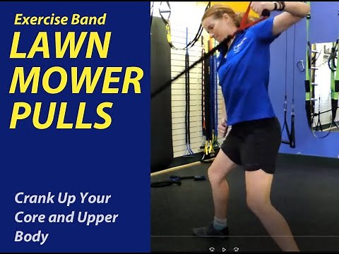 Exercise Band Workouts: Lawn Mower Pulls - Beginner/Intermediate/Advanced