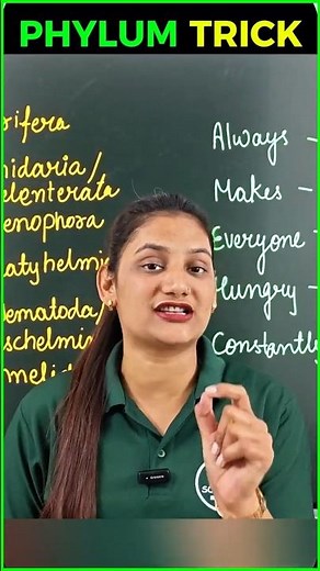 Easy Trick to Learn Phylum of Animal Kingdom🔥 | Class 11th Biology #class11 #biology #phylum #shorts