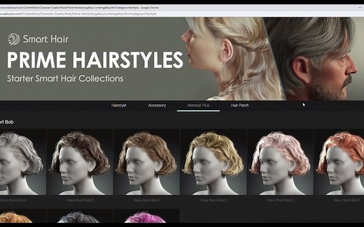 3D数字人物模型生成软件Character Creator 3.4真实毛发生成
