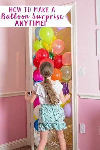 How to Make a Birthday Balloon Surprise! (DIY Balloon Avalanche)