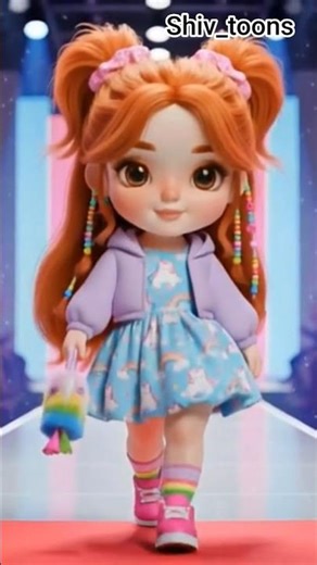 cute baby girls cartoon #fashiontrends #rampwalk #catwalk #cutecartoon #viralcartoons #viralshorts
