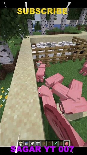 Minecaft BUT spawning PigS , #viral #minecraft #funnyclips #trendingshorts #shortsfeed #sagaryt007