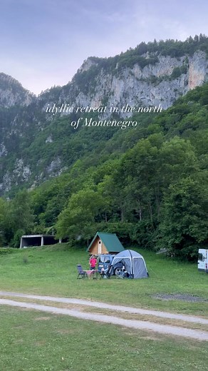 Eko-Oaza Tear of Europe Camping Center is nestled within the Tara Canyon, right in the heart of the Durmitor National Park with the famous ‘Black Pine Wood’. Choose to stay in cozy wooden cabins, set up your tent, or park your camper van. #montenegro #montenegrowildbeauty #durmitor #ecovillage #camping #campinglife