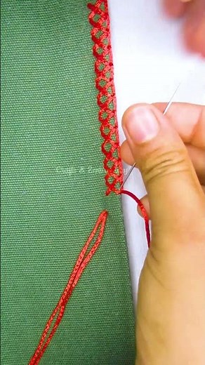 Elegant thread border lace embroidery!❤ Part 2 #diy #tutorial #handmade