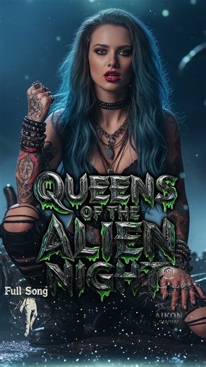 Queens of the Alien Night 👽 #aikonshow #ai #metal #rockmusic #glammetal #femalemetalvocals #hardrock