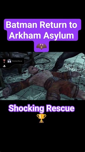 Batman Return to Arkham Asylum Shocking Rescue Trophy 🏆 #arkhamasylum #playstationtrophy #batman