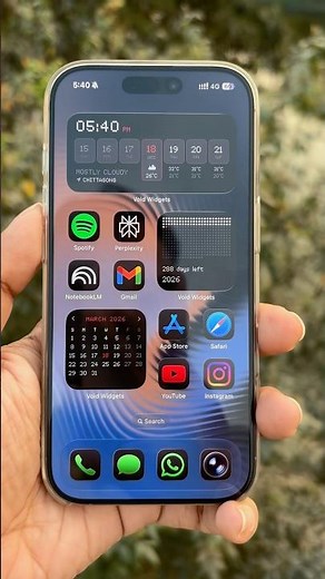 Change your boring iOS setup to this - Void Widgets. #ios #ioshomescreen #homescreensetup #iphone