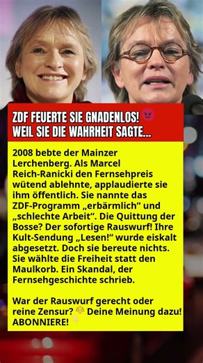ZDF FEUERTE SIE GNADENLOS! 😡 WEIL SIE DIE WAHRHEIT SAGTE...