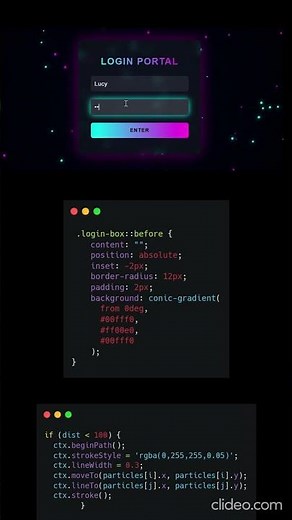 Futuristic Cyber Login Form | Neon Glow Animation with HTML, CSS & JS 💻⚡