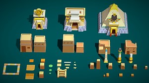 Environment Pack - Egypt Props - Download Free 3D model by PolyOne Studio (@polyone)