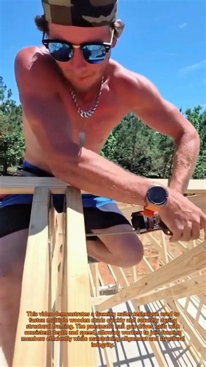 Framing Nailer Trick | Dual Stud Fastening Hack #FramingNailer #NailGunHack #CarpentryTrick