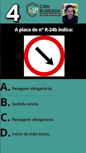 Detran Mg Placa de regulamentação #autoescola #habilitacao #quiz #cnh #detran