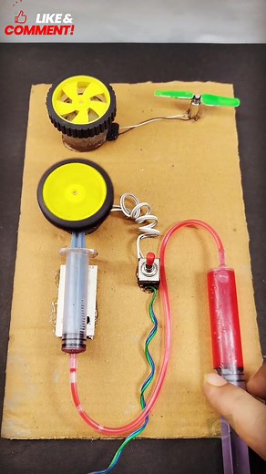 Hydraulic Motor System with DC Fan – Amazing DIY Science Project #actuators #motorsystem #motorcontr | Om enterprineur