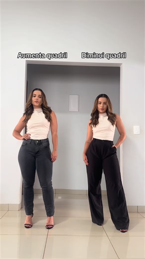 Calça skinny aumenta suas proporções. Se você quer disfarçar o quadril, aposte em calças de corte reto ou wide legs! Gostou da dica? Já compartilha com as amigas 😉💖 #dicasdemoda #moda #dicasdelook #looks #ootd