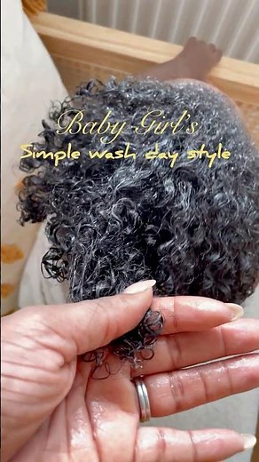 Simple Bantu Knots on Baby Natural Hair #HairTutorial #NaturalHair #WashDay